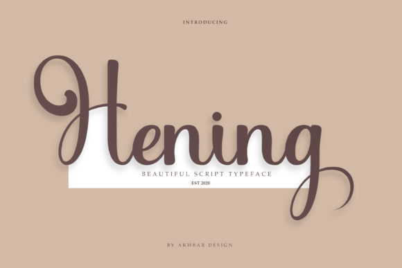 Hening Font: A Handwritten Typeface That Elevates Branding