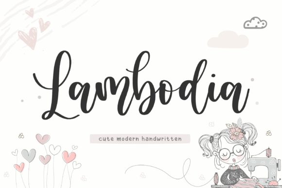 Lambodia Font: A Sweet Handwritten Typeface