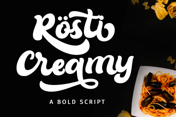 Rösti Creamy: A Handwritten Font with a Brush Pen Touch